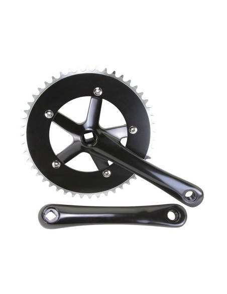 Alloy 8160 Track Crankset 48T x 170mm Black.